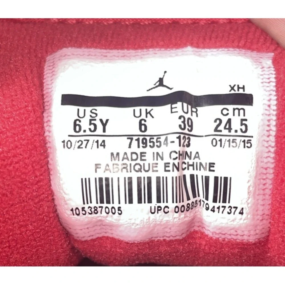 Air‎ Jordan 1 Mid Hare 2015 Bugs Bunny White Silver Red 719554-123 Mens 6.5Y 8W
